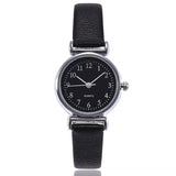 Classic Women's Casual Quartz Leather Band Strap Watch Round Analog Clock Wrist Watches - Minihomy