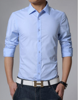 Business Shirt Candy Color Men's Casual Long-Sleeved Shirt