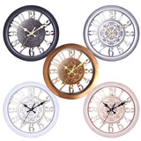 European Retro Wall Clock Home Round Clock 11 Inch Living Room Clock Creative Wall Clock Quartz Clock