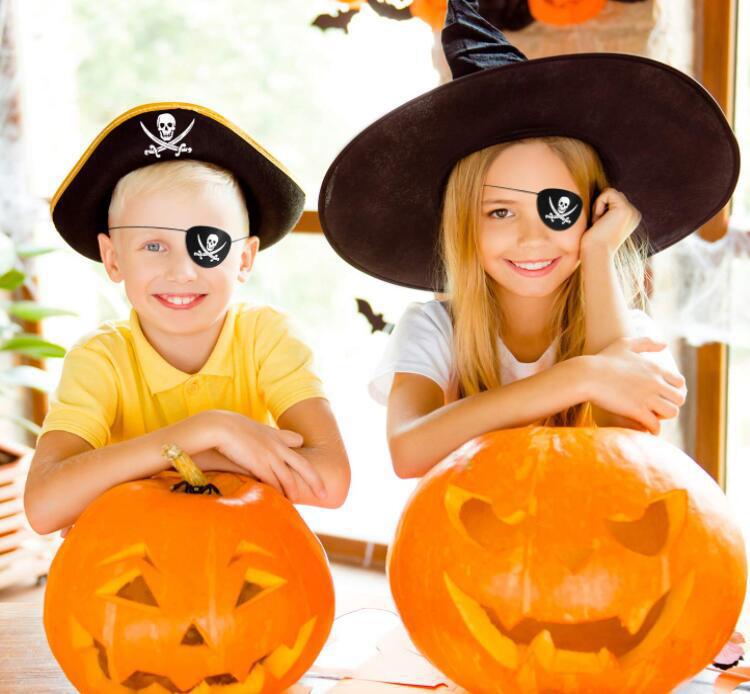 Halloween Pirate Captain Cosplay Costume Accessories Colony Pirate Hat Single Eye