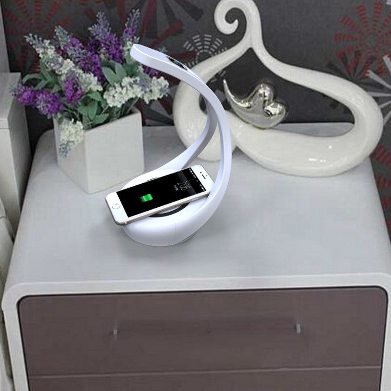 Mobile Phone Wireless Charging LED Desk Lamp Bluetooth Speaker