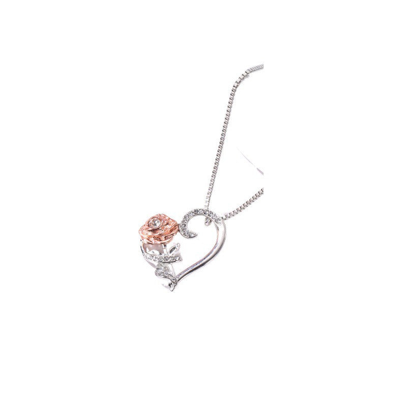 Love Rose Zircon Necklace Romance - Minihomy