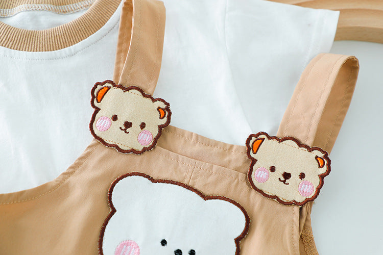 Children's Clothing Baby Summer Cartoon Short-sleeved Overalls - Minihomy