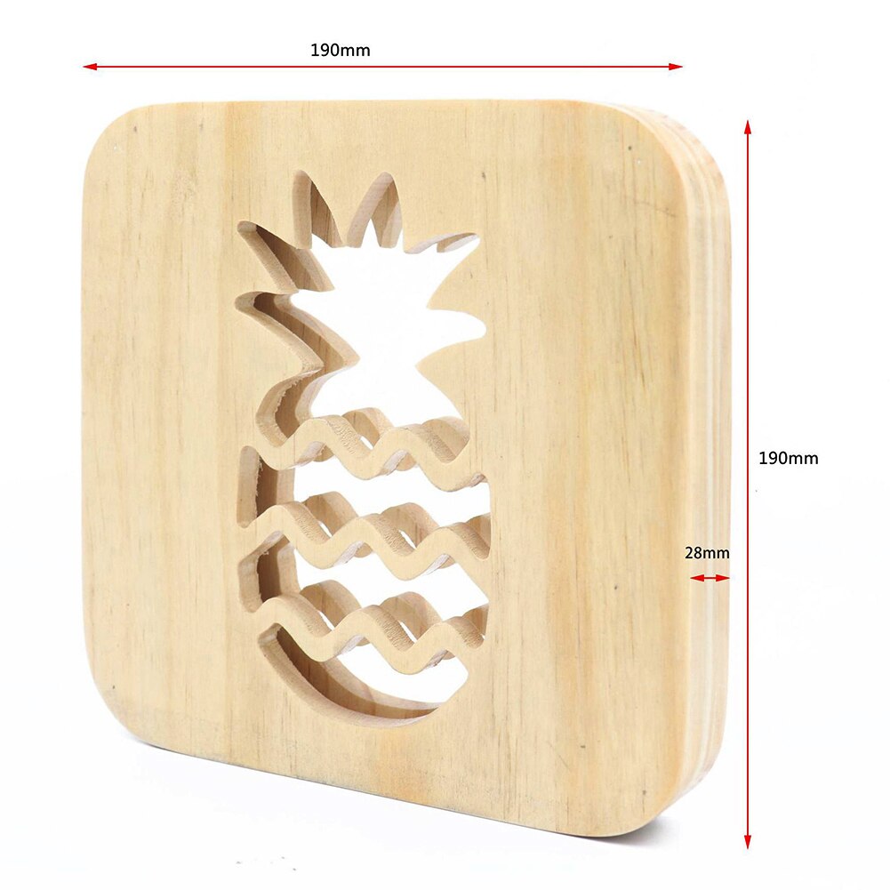 LED Wooden Pineapple Night Light USB - Minihomy