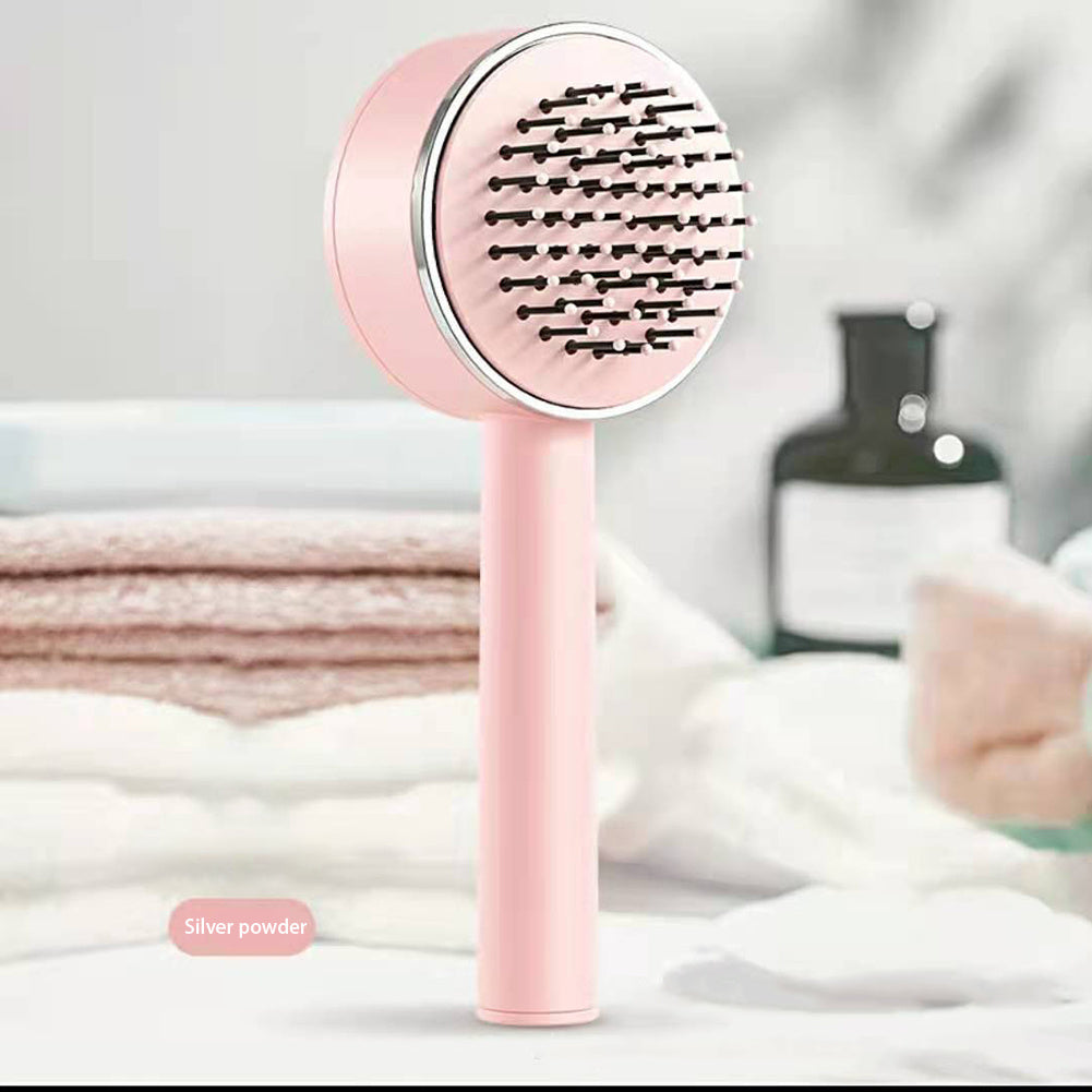 One-Key Self-Cleaning Hair Brush for Women - Curly Anti-Static Airbag Massage Comb & Professional Detangling Tool