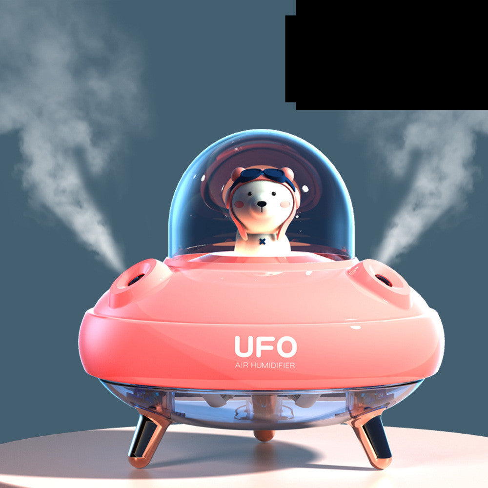 Dual Nozzles Wireless Air Humidifier - UFO Cartoon Bear Water Diffuser - Minihomy