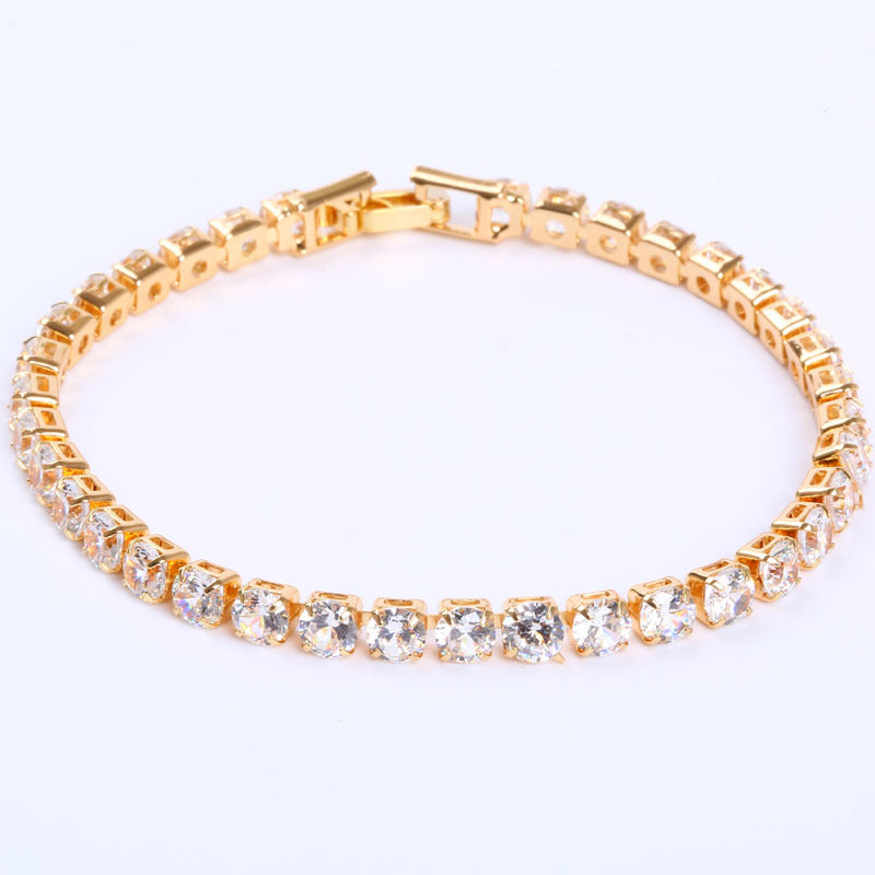 Cubic Zirconia Tennis Bracelets Iced Out Chain Crystal Bracelet Women Men - Minihomy