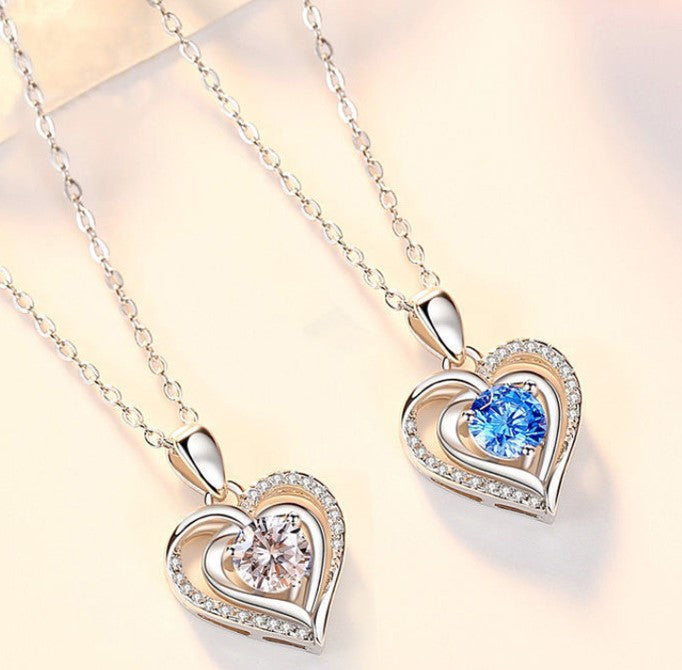 Ocean Heart Necklace: Simple Elegance with a Touch of Korean Charm