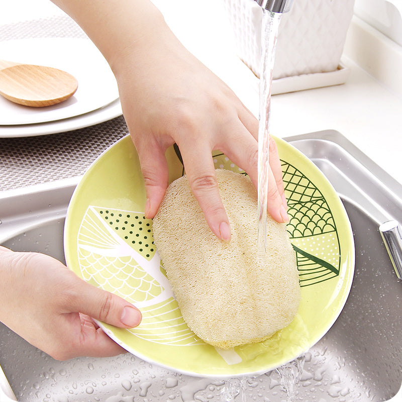 Home Kitchen Dishwashing Loofah Brush - Multi-Purpose Cleaning - Eco-Friendly - Minihomy