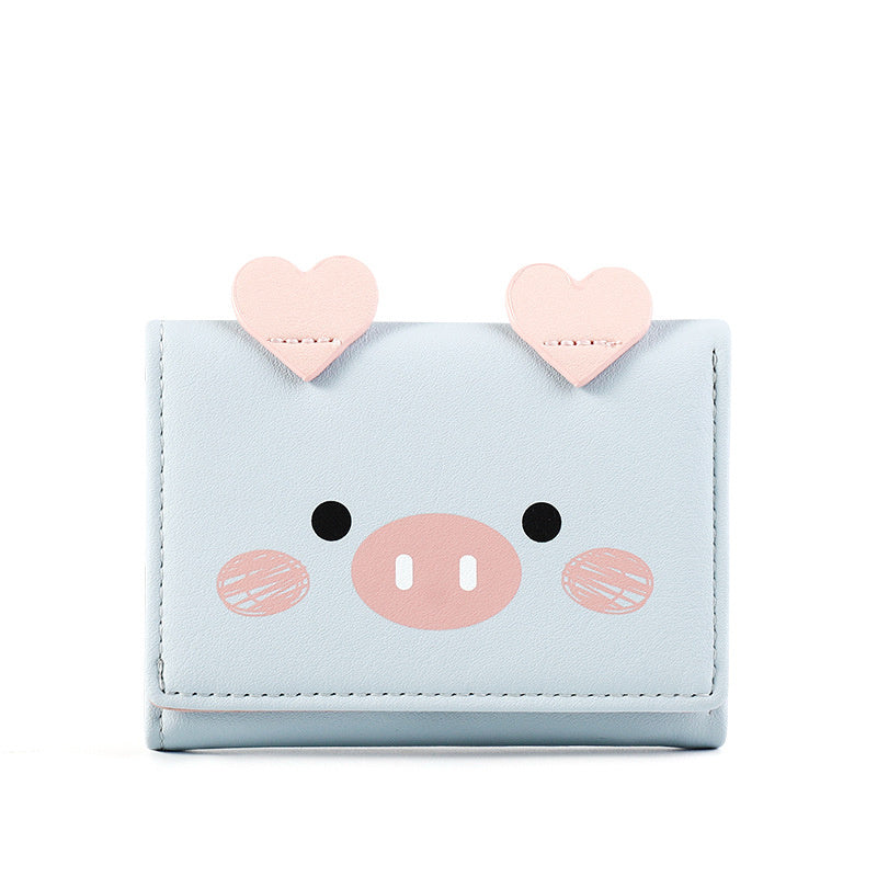 Cute Cartoon Lady Trifold Wallet for Women