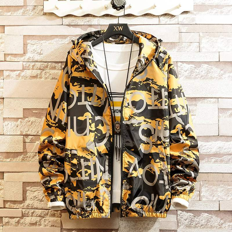 Men's Casual Streetwear Hooded Printing Coats: Elevate Your Urban Style - Minihomy