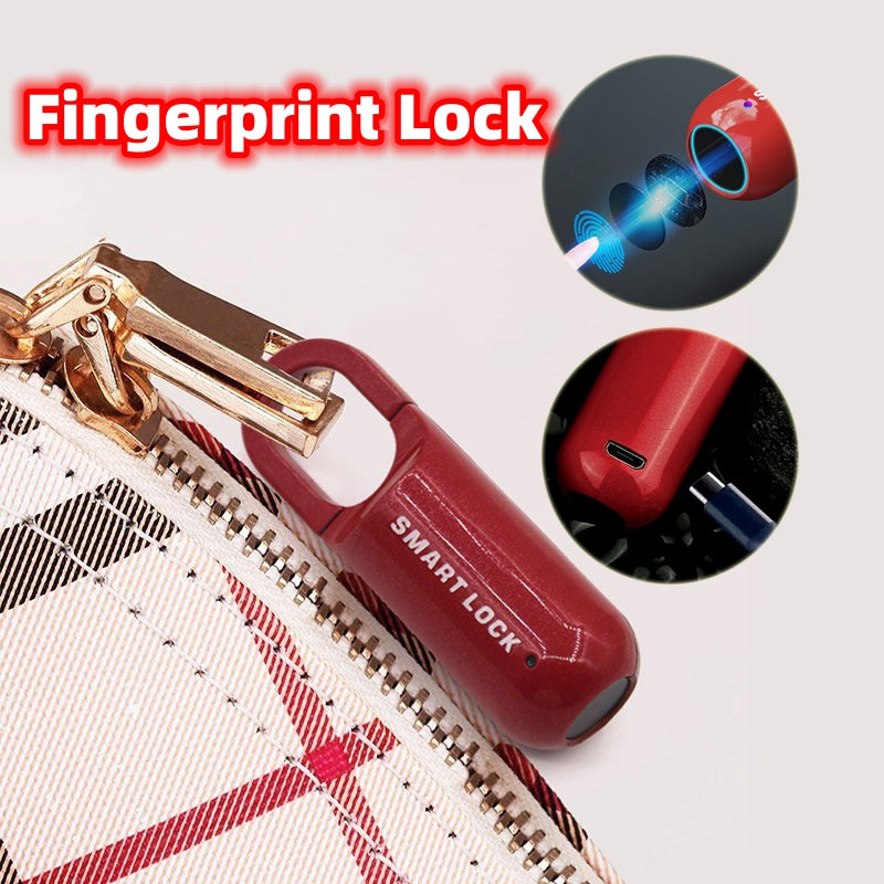 Smart USB Rechargeable Fingerprint Code Lock for Backpacks - Easy-to-Carry Backpack Lock for Gym, School, Travel, and More