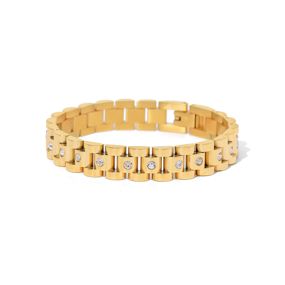 PVD Plated 18K Gold Titanium Steel Bracelets