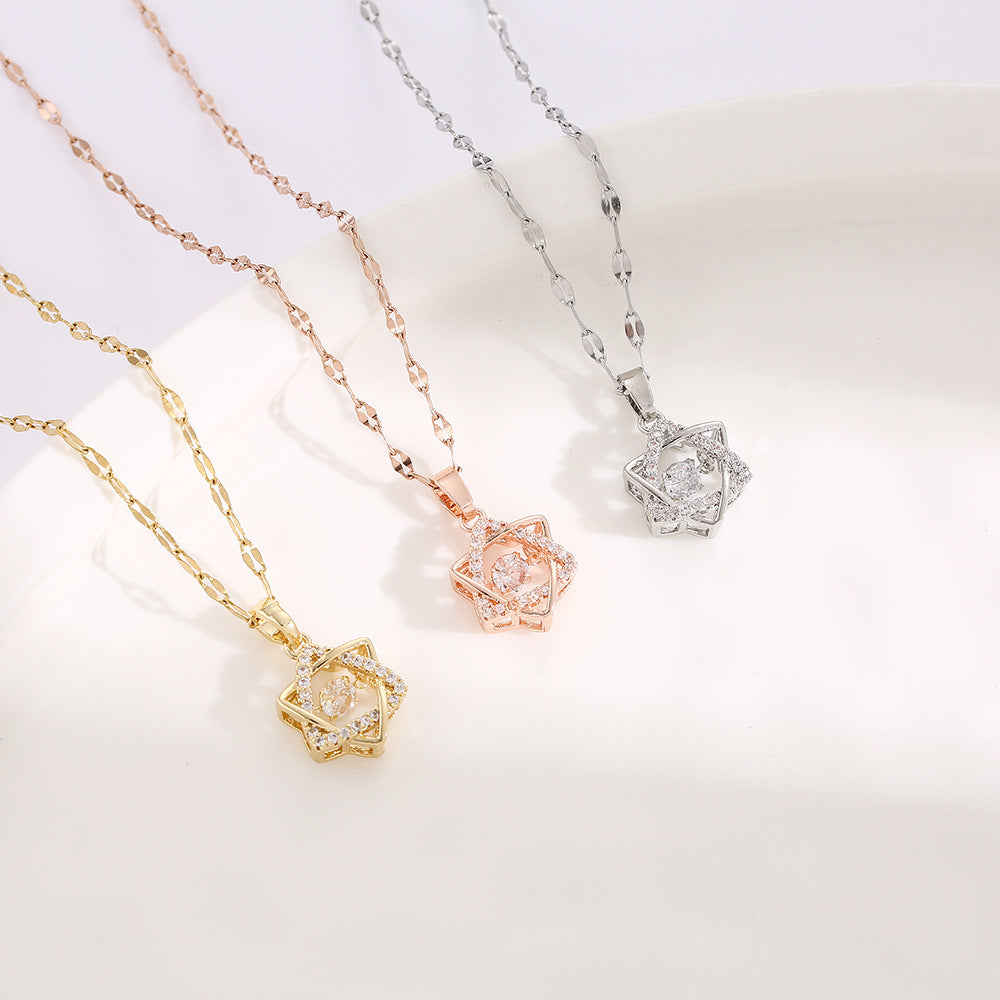 Six-pointed Star Smart Series Necklace: Elevate Your Style with Sophisticated Sparkle