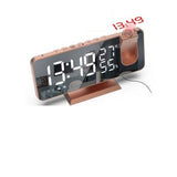 Fm Radio, Led Digital Smart Alarm Clock, Electronic Watch, Table Clock, Usb Alarm Clock With Projection Time, Snooze - Minihomy