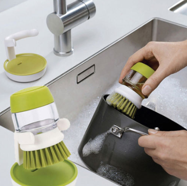 Dishwashing And Pot Washing Brush With Liquid Soap For Tableware - Minihomy