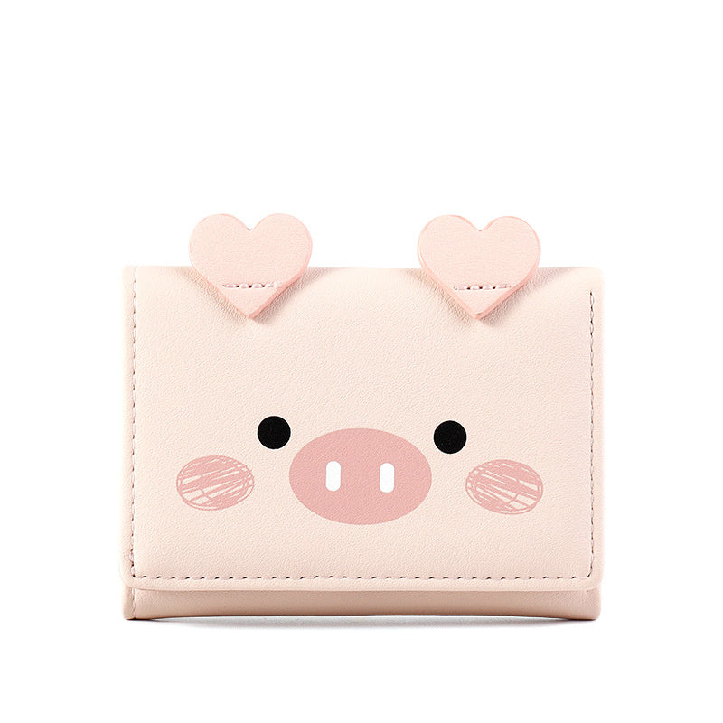 Cute Cartoon Lady Trifold Wallet for Women