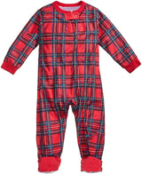 Parent Child Suit Red Plaid Print