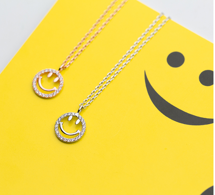 Smiley necklace for women