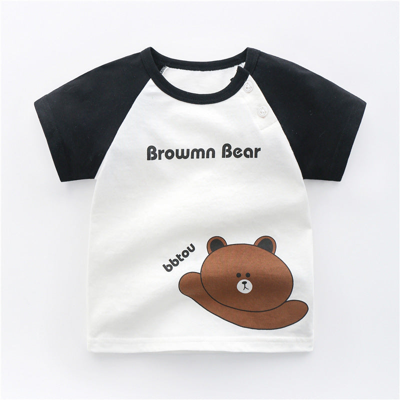 Children's Cotton T-Shirt - Cotton, Unisex, Short Sleeve, All-Match Style