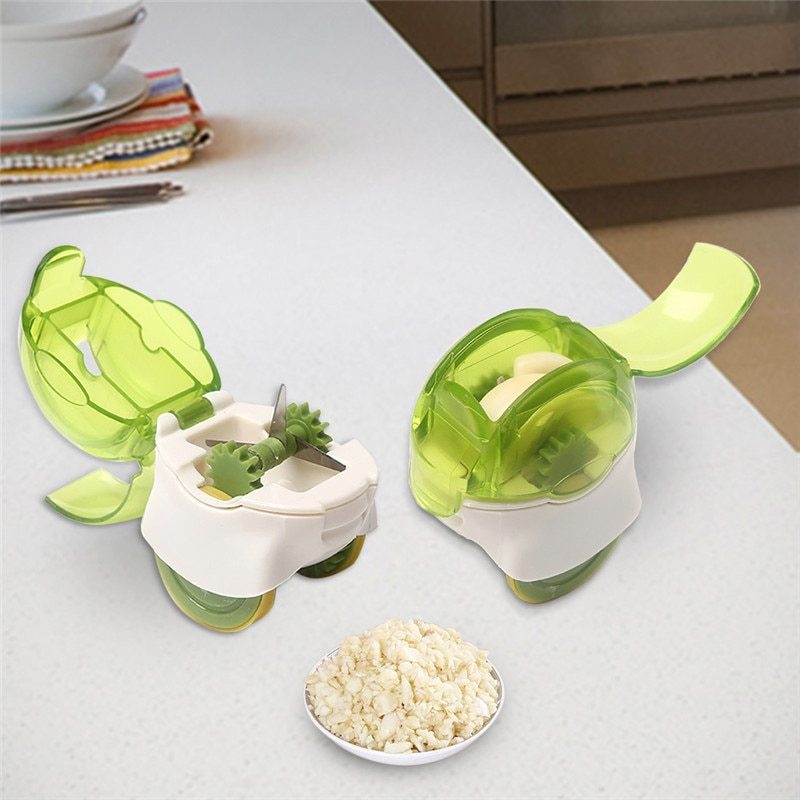 Mini Rolling Garlic Grinder Plastic Garlic Chopper Ginger Crusher Novelty Kitchen Gadget - Minihomy