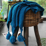 Knitted Blanket Bed End - Nordic Woolen Sofa Blanket