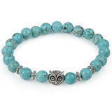 Natural Stone Owl Head Yoga Bracelet - Minihomy