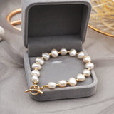 Freshwater Pearl Bracelet Female 14k Real Gold - Minihomy