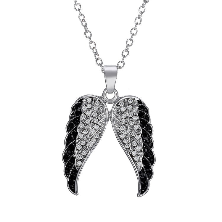 Rhinestone wing necklace