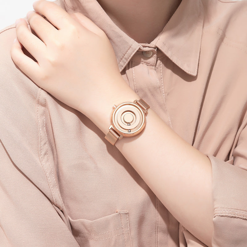 Magnetic gold clock luxury women's watch quartz women's watch