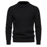 Men's Casual Loose Solid Color Round Neck Sweater