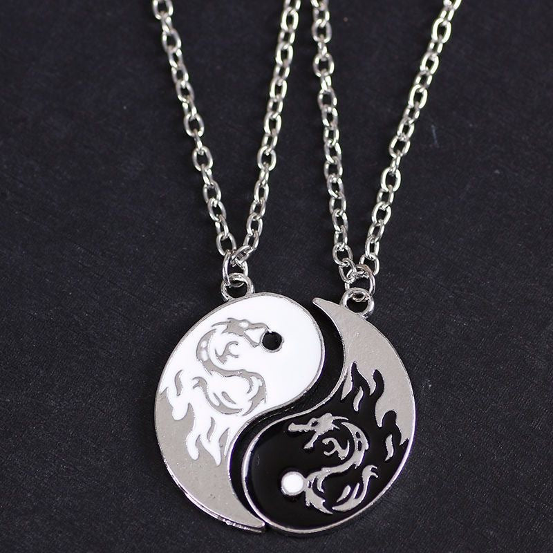 Double Dragon Totem Brothers Necklace Personality - Minihomy