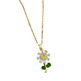 Women's Full Zirconium Flower Necklace