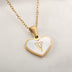 26 Letter Heart-shaped Necklace White Shell Love Clavicle Chain Necklace For Women - Minihomy