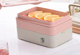 Eco-friendly bamboo 3-layer lunch box microwave safe bento - Minihomy