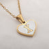 26 Letter Heart-shaped Necklace White Shell Love Clavicle Chain Necklace For Women - Minihomy