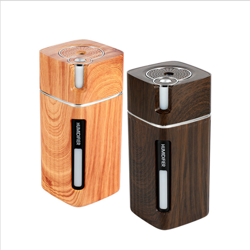 Breathe Easy and Relax with the Wood Grain Electric Humidifier & Diffuser - Minihomy