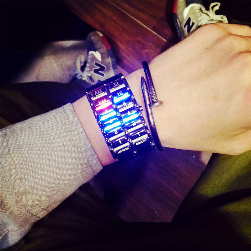 Creative LED Light Men Women Digital Wristwatches Style Male Female Electronic Clock Fashion Casual Couple Bracelet Watch - Minihomy