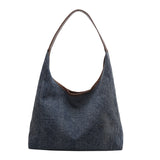 Denim Canvas Bucket Bag - Fashionable Large Capacity Shoulder Bag for Women