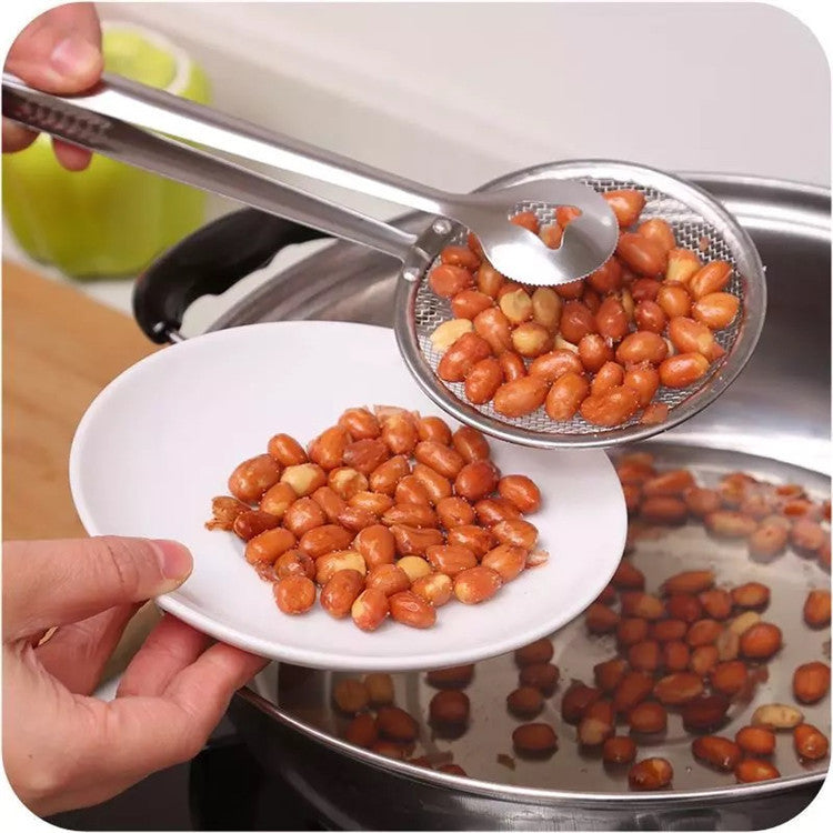 Multi-functional Oil Food Folder Kitchen Accessories Stainless Steel Fried Food  Oil Scoop - Minihomy