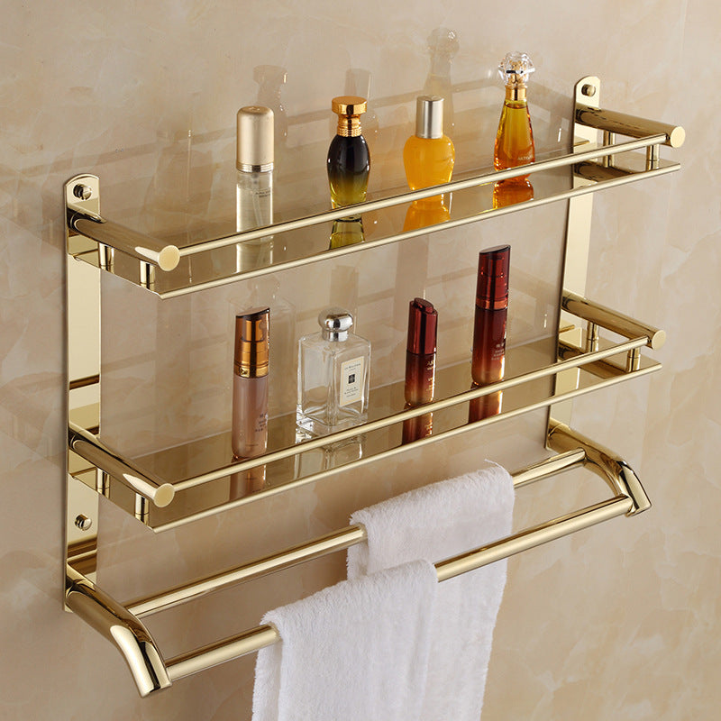 Stainless steel bathroom towel double towel rack