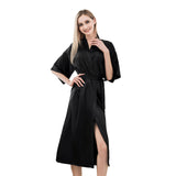 Satin Kimono Robes for Women - Bride Long Robe Sleepwear