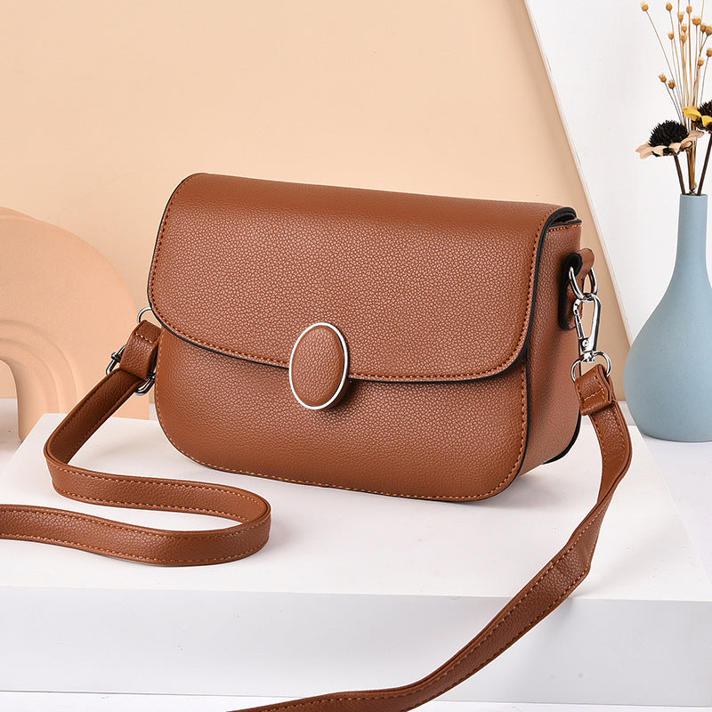 Women's Shoulder Bags - Solid Color Small Square Messenger Flap Bag