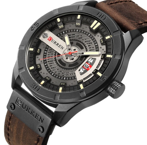 Men Military Sports Watches Men's Quartz Date Clock Man Casual Leather Wrist Watch Relogio Masculino