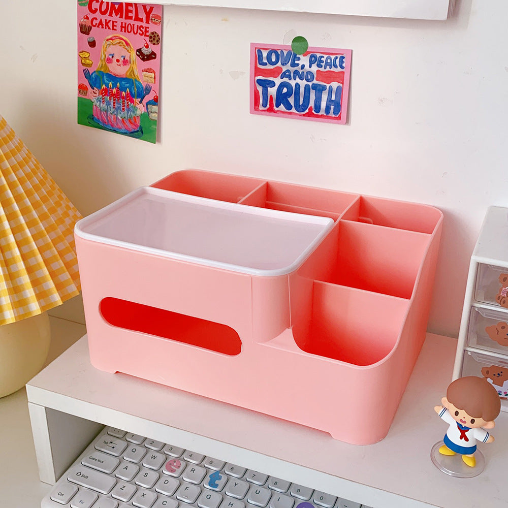 Creative Cute Cartoon Tissue Box Living Room Household Plastic Storage