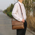 Business Casual Pu One Shoulder Diagonal Bag Multifunctional Solid Color Briefcase - Minihomy