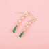 Green Crystal Pearl Stud Temperament Emerald - Minihomy