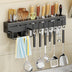 Kitchen Stainless Steel Knife Holder Punch-free Chopstick Canister Storage Hook Rack - Minihomy