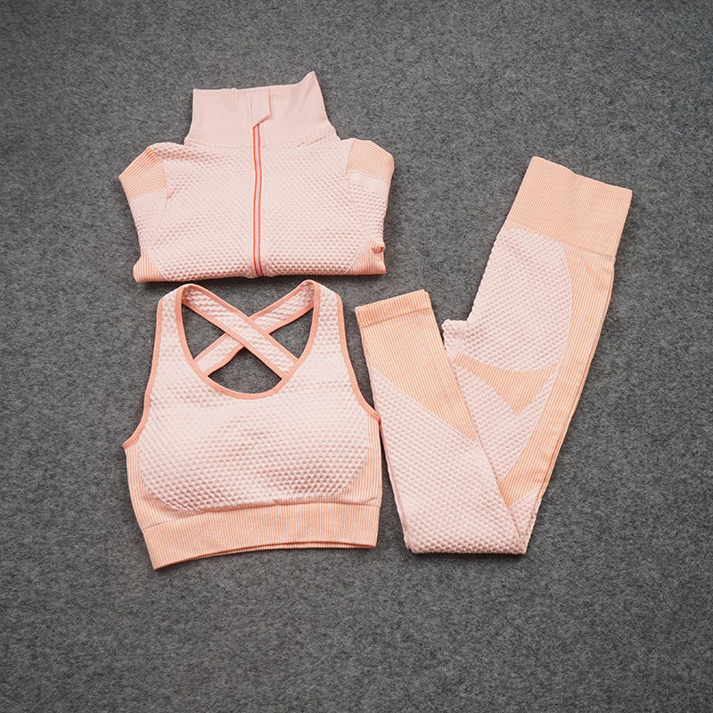 Three-piece Stretch Fitness Pants Sports Yoga Suit