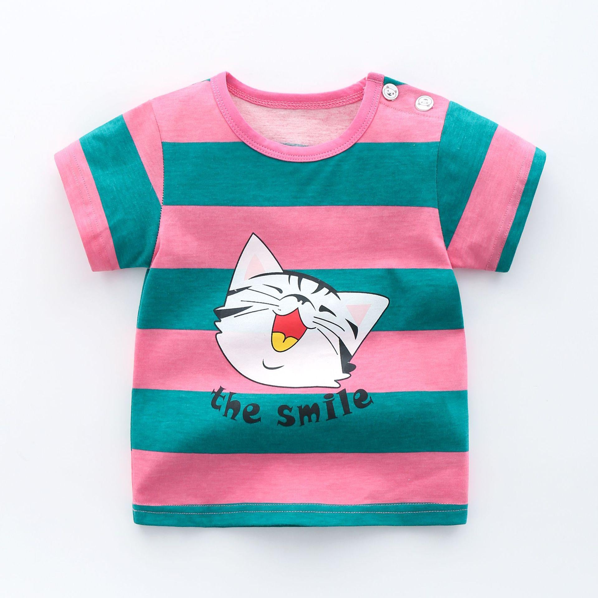 Children's Cotton T-Shirt - Cotton, Unisex, Short Sleeve, All-Match Style